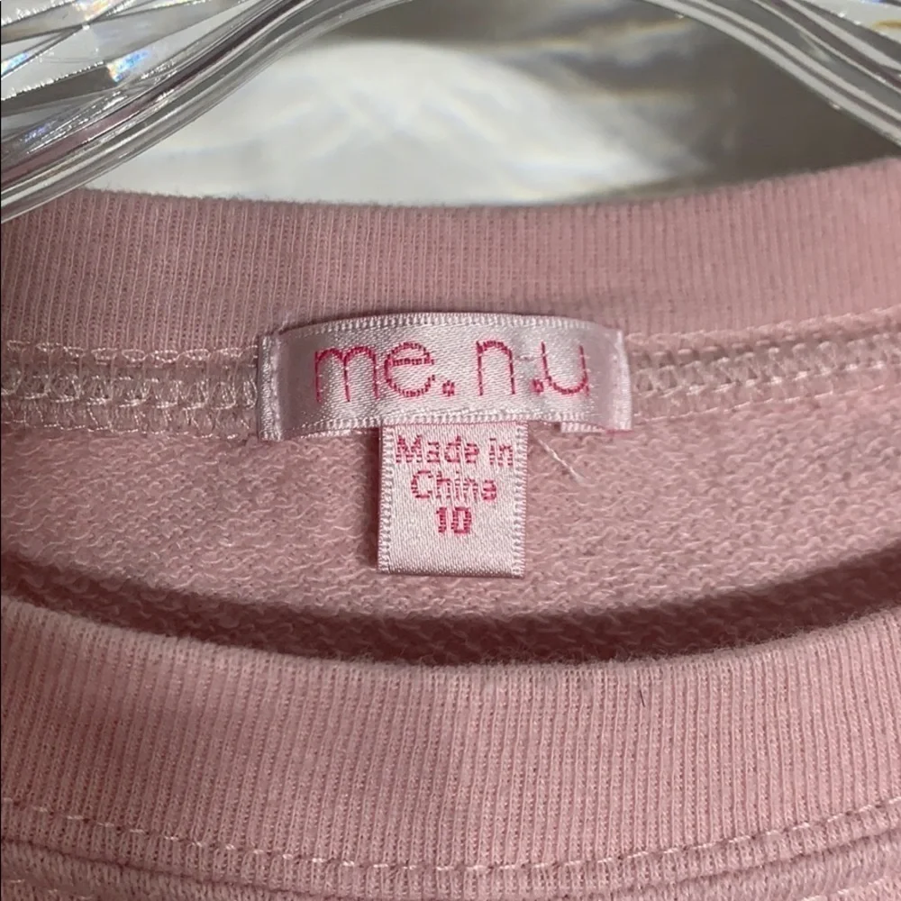 Me.n.u Hello Good Time Lace Up Glitter Pullover long sleeve girls size 10